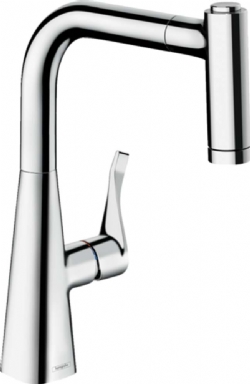 Hansgrohe Tek Kollu Mutfak Bataryası 220 Çekilebilir Sprey Krom 73800000