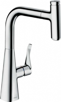 Hansgrohe Tek Kollu Mutfak Bataryası 240 Çekilebilir Sprey Krom