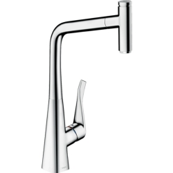 Hansgrohe Tek Kollu Mutfak Bataryası 320 Çekilebilir Sprey Krom 73803000