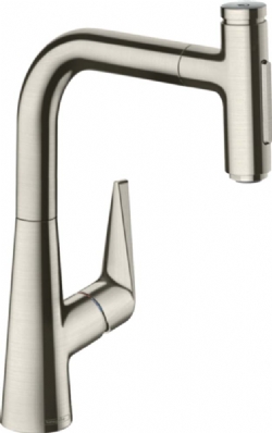 Hansgrohe Talis Select Tek Kollu Mutfak Bataryası 220 Çekilebilir Sprey Krom 73868800