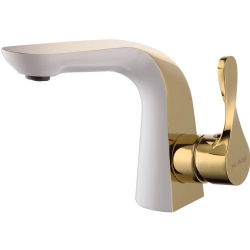 Kas Calista Altın-Beyaz Lavabo Bataryası