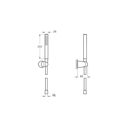 Vitra Sticx 1 Fonksiyonlu El Duşu Takımı 45710