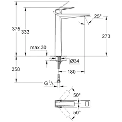 Allure Brilliant Tek Kumandalı Beyaz Lavabo Bataryası - 23114000