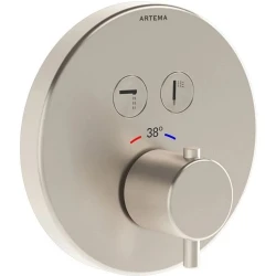 Artema AquaControl Round Fırçalanmış Nikel Ankastre Termostatik Banyo Bataryası - A4271834 Hemen Al