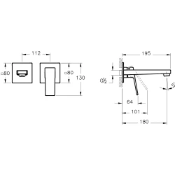 Artema Minimax Square Ankastre Lavabo Bataryası - A43592 Hemen Al