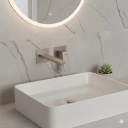 Artema Minimax Square Ankastre Lavabo Bataryası Uzun Fırçalı Nikel (A4359334)
