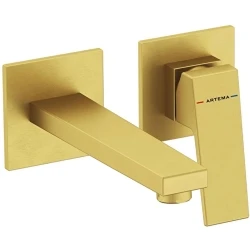 Artema Minimax Square Fırçalı Altın Ankastre Lavabo Bataryası - A4359225 Hemen Al