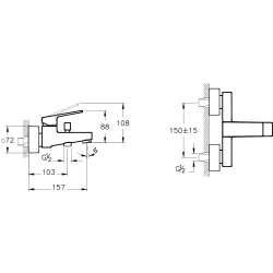 Artema Minimax Square Fırçalı Altın Banyo Bataryası - A4352025 Hemen Al