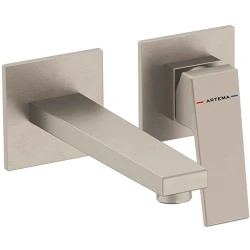 Artema Minimax Square Fırçalı Nikel Ankastre Lavabo Bataryası - A4359234 Hemen Al