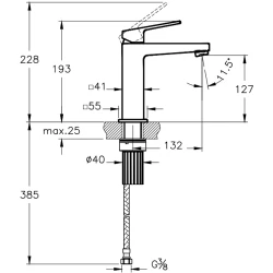 Artema Minimax Square Yüksek Lavabo Bataryası - A43722