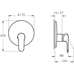 Artema Root Round Soft Altın Ankastre Duş Bataryası - A4282974