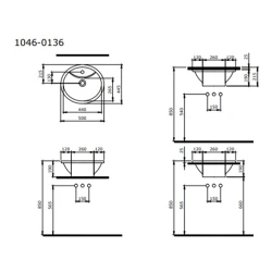 Bocchi Classico Verona 50 Cm Parlak Bisküvi Batarya Banklı Çanak Lavabo