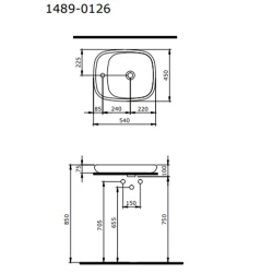 Bocchi Fenice 54 Cm Mat Antrasit Çanak Lavabo