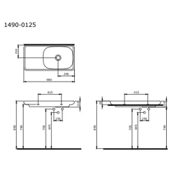 Bocchi Fenice 90 Cm Mat Gri Deliksiz Etajerli Lavabo Hemen Al