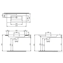 Bocchi Milano Mat Beton 100 Cm Etajerli Lavabo