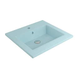 Bocchi Milano 50 Cm Mat Buz Mavisi Etajerli Lavabo