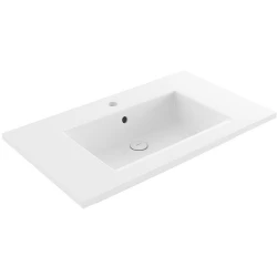 Bocchi Milano Parlak Beyaz 80 Cm Etajerli Lavabo