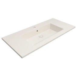 Bocchi Milano Parlak Bisküvi 100 Cm Etajerli Lavabo