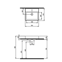 Bocchi Milano 50 Cm Parlak Kırmızı Tezgah Üstü Asma Lavabo 1644-019-0126