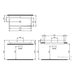 Bocchi Scala Arch 100 Cm Parlak Beyaz Tezgah Üstü Lavabo