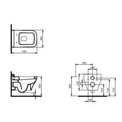 Bocchi Scala Arch Mat Antrasit Gizli Taharet Girişli Asma Klozet