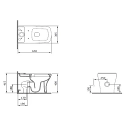 Bocchi Scala Arch Mat Gri Taharet Borusuz Duvara Tam Dayalı Rimless Klozet 1480-006-0129 Hemen Al