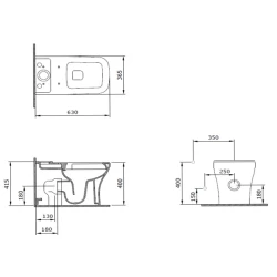 Bocchi Scala Arch Mat Siyah Duvara Tam Dayalı Rimless Klozet 1480-004-0128 Hemen Al