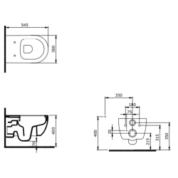 Bocchi V-Tondo Rimless Mat Beton Gizli Taharet Girişli Asma Klozet 1416-069-0128