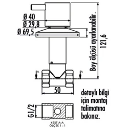 Creavit 1/2-1/2 Aç-Kapa Ara Kesme Valfi - MS.AC90L