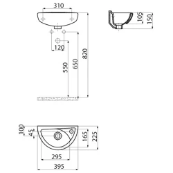 Creavit 23x39 Cm Oval Lavabo