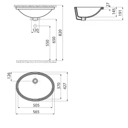 Creavit 37x51 Cm Tezgahaltı Lavabo