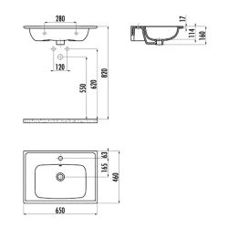 Creavit Erine 65 Cm Etajerli Lavabo