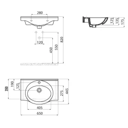 Creavit Etol 65 Cm Etajerli Lavabo