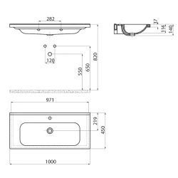 Creavit İdeal 100 Cm Etajerli Lavabo