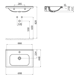 Creavit İdeal 70 Cm Etajerli Lavabo Hemen Al