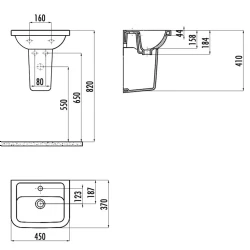 Creavit Key 36x45 Cm Lavabo Hemen Al