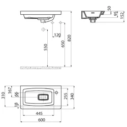 Creavit Memory 60 Cm Etajerli Lavabo