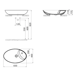 Creavit Petra 65 Cm Tezgahüstü Lavabo