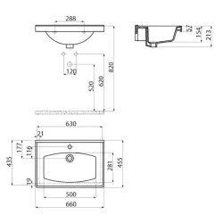 Creavit Sera 65 Cm Etajerli Lavabo