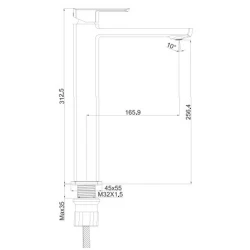 Creavit Slope XL Yüksek Lavabo Bataryası - BT.SP6500 Hemen Al