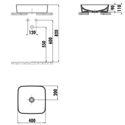 Creavit Ultra 40 Cm Kare Çanak Lavabo Hemen Al