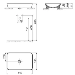 Creavit Ultra 60 Cm Dikdörtgen Çanak Lavabo