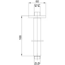 Eca 168 Mm Kare Tavandan Mat Antrasit Duş Başlığı Borusu - 102126700C5 Hemen Al