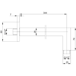 Eca 344 Mm Kare Duvardan Altın Duş Başlığı Borusu - 102126699A1 Hemen Al