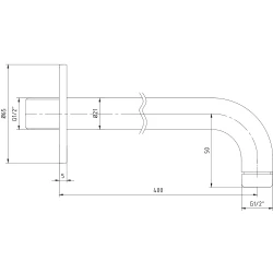 Eca 400 Mm Yuvarlak Duvardan Altın Duş Başlığı Borusu - 102126247A1 Hemen Al