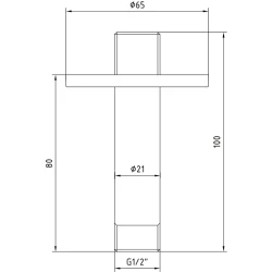 Eca 80 Mm Yuvarlak Tavandan Altın Duş Başlığı Borusu - 102126601A1 Hemen Al