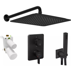 Eca Life 2 Yollu Mat Siyah Ankastre Duş Seti - 102199782C1