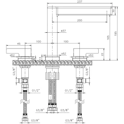 Eca Life 3 Delikli Tezgah Üstü Altın Ankastre Lavabo Bataryası - 102105779A1 Hemen Al
