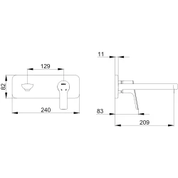 Eca Luna Altın Ankastre Lavabo Bataryası - 102167606A1-K Hemen Al