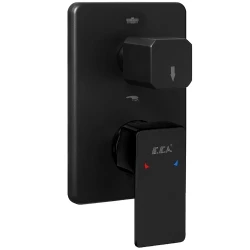 Eca Royal 2 Yollu Mat Siyah Ankastre Banyo-Duş Bataryası - 102167251C1-KDE